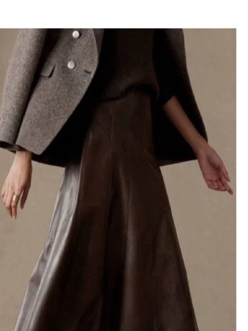 NWT Banana Republic Beautiful & luxurious "Rivina" genuine Leather Brown Sz 10